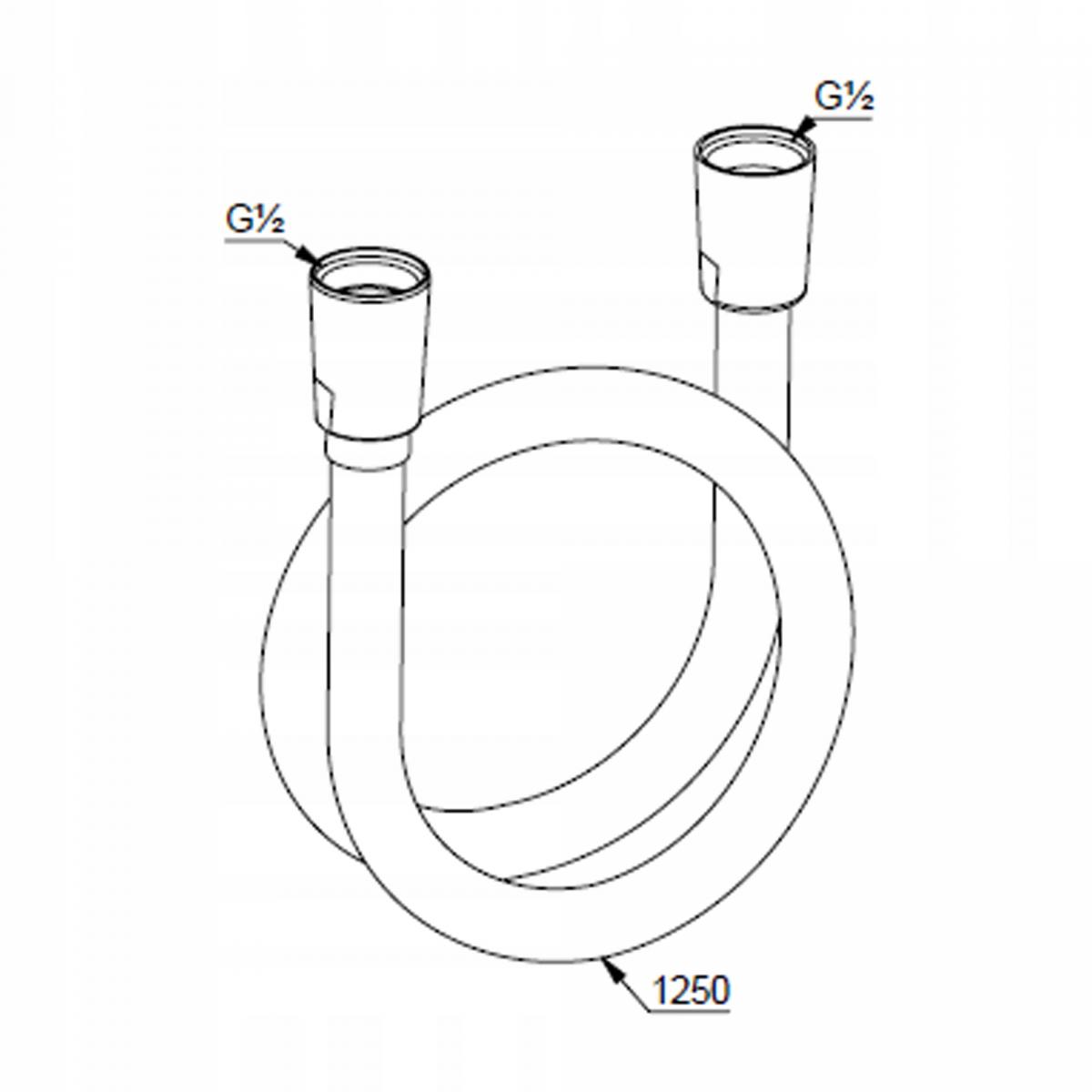 Wąż natryskowy KLUDI SUPARAFLEX G 1/2 x G 1/2 1250 mm złoty szczotkowany