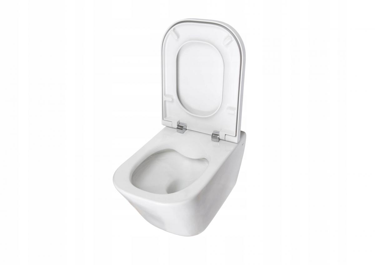 Miska WC wisząca z powłoką Supraglaze ROCA GAP Rimless 35 x 54 cm biała