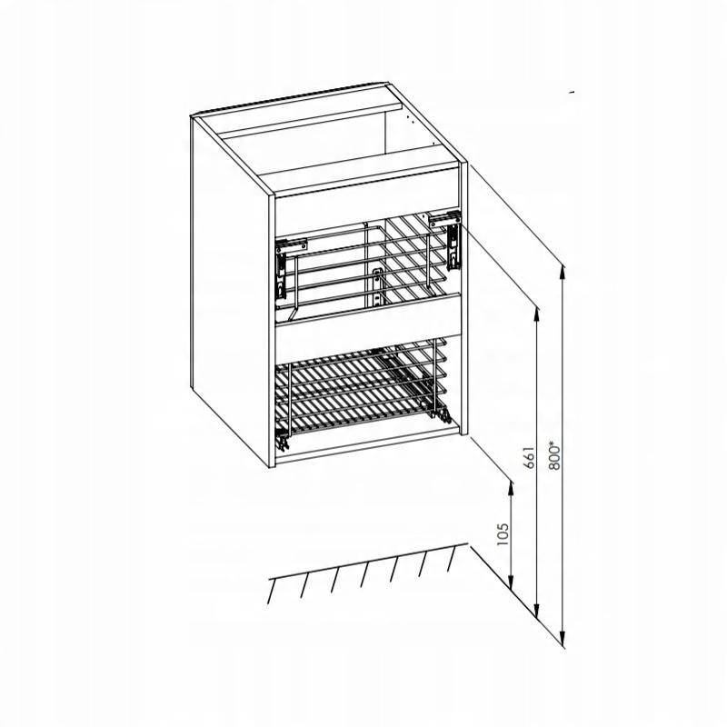 Komoda LOFTY 50x49cm Wisząca Cargo White ELITA