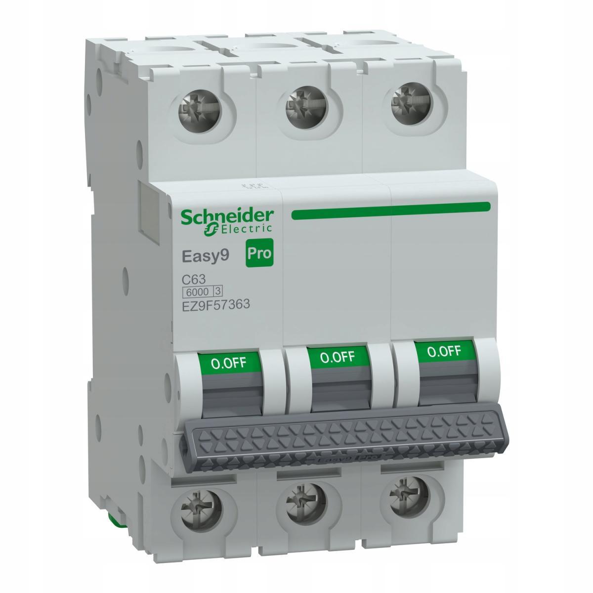 Wyłącznik nadprądowy Easy9 Pro EZ9F-C63-3 C 63A 3-biegunowy