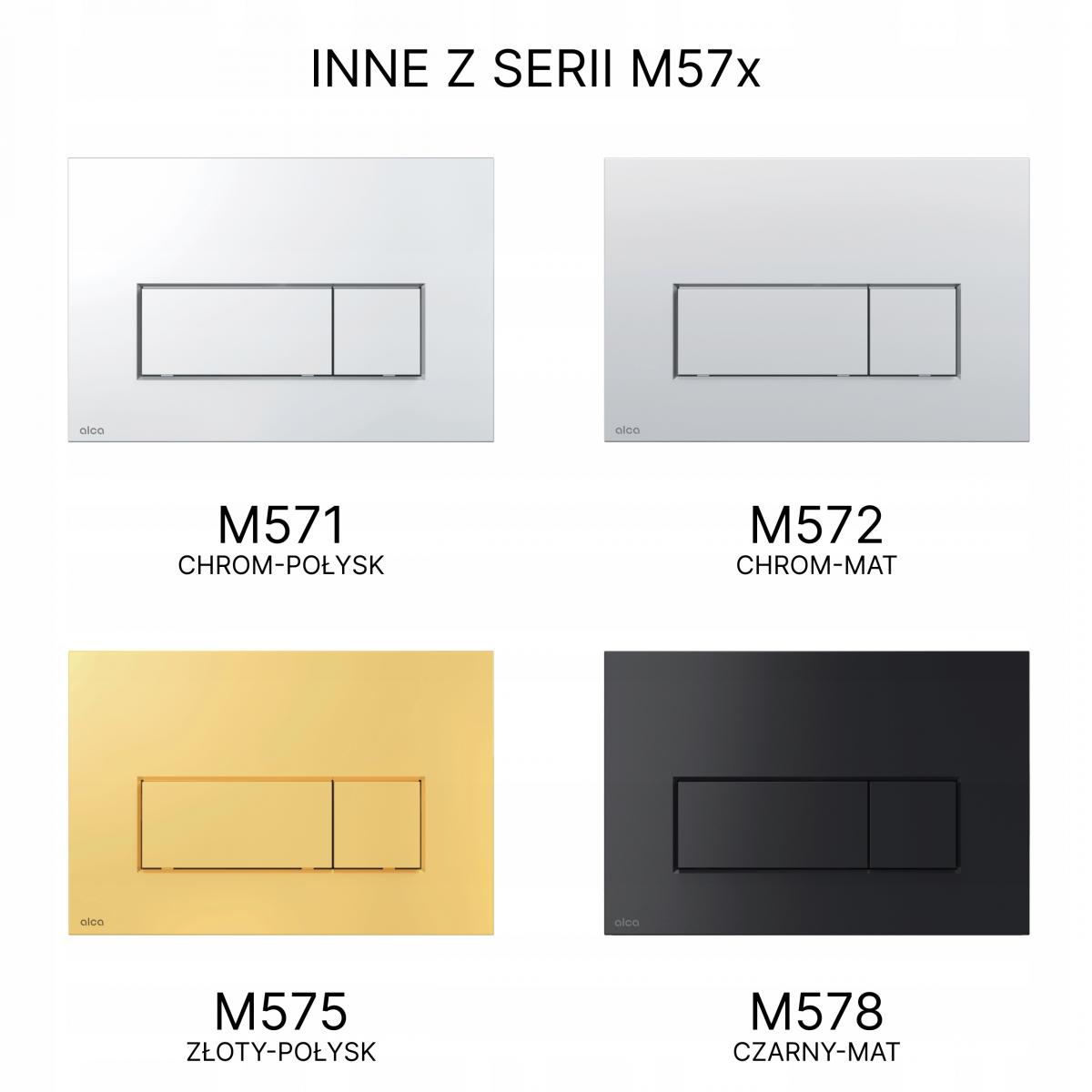 Przycisk sterujący ALCADRAIN THIN do systemów podtynk biały połysk/złoty