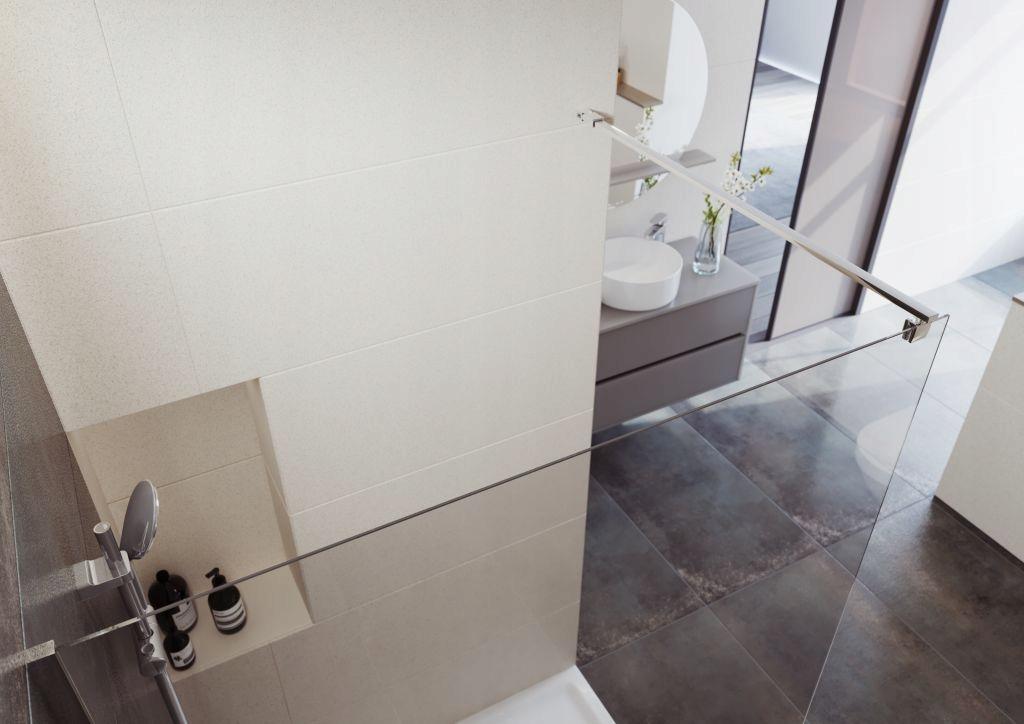 Kabina prysznicowa Walk-In Mille chrom 100 x 200 szkło transparentne