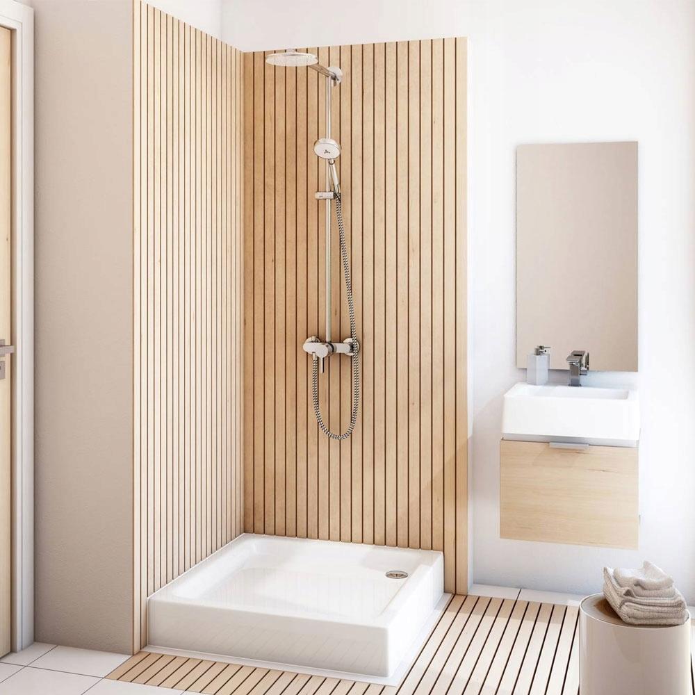 Brodzik akryl STABILSOUND kwadratowy 90x90x17 cm SCHEDPOL GRANDO PLUS