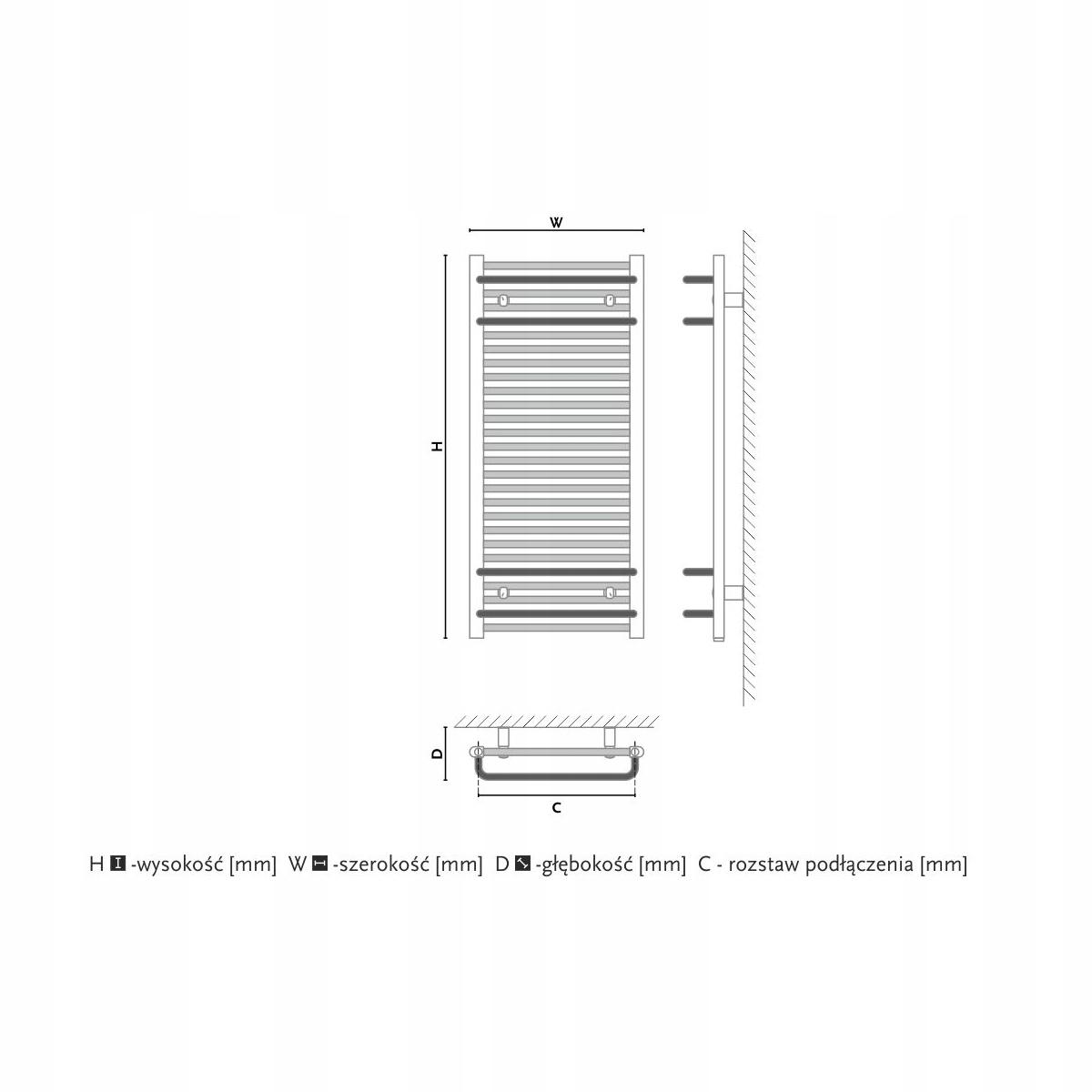 Grzejnik łazienkowy Gorgiel OAZA ADP 620x500 48h