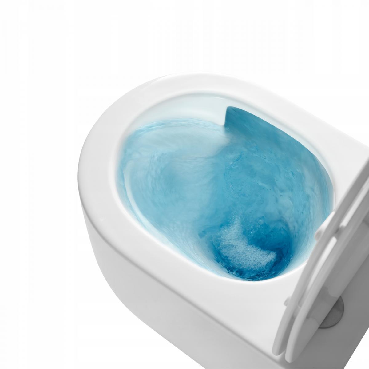 INVENA MISKA WC PODWIESZANA, QFS, KORFU OKRĄGŁA, Z DESKĄ WOLNOOPADAJĄCĄ