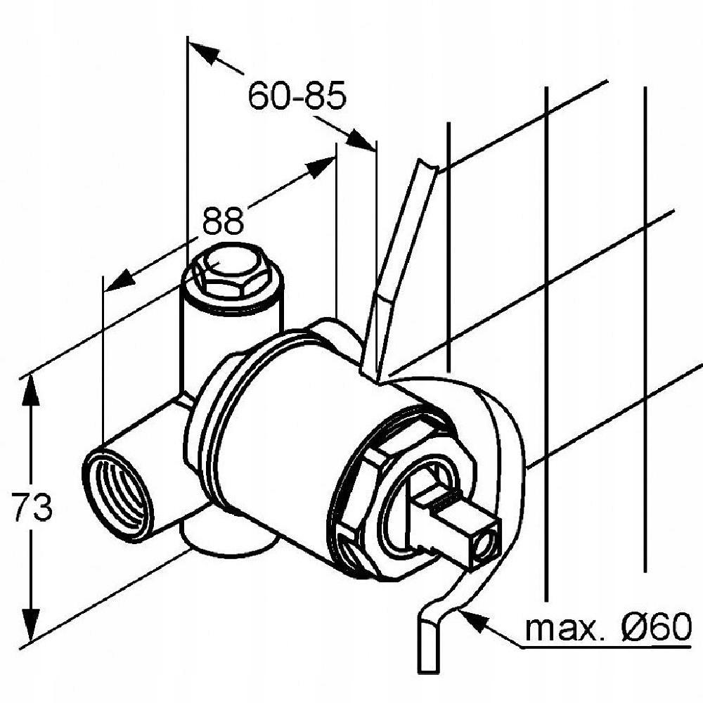 Element podtynkowy KLUDI KLUDI do baterii natryskowej DN 15