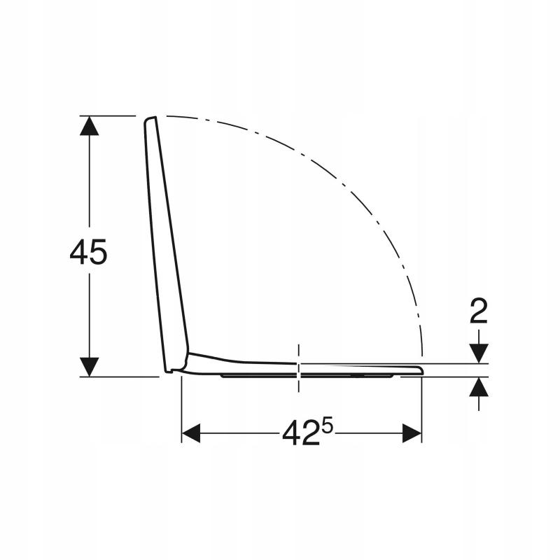 GEBERIT Deska sedesowa SELNOVA SQUARE mocowanie od dołu 500.332.01.1 48h