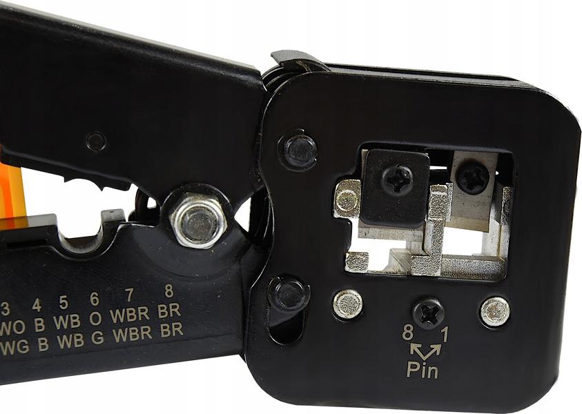 Zaciskarka 8P/6P/4P (RJ45/RJ12/RJ11) do wtyków przelotowych typu EZ ALANTEC