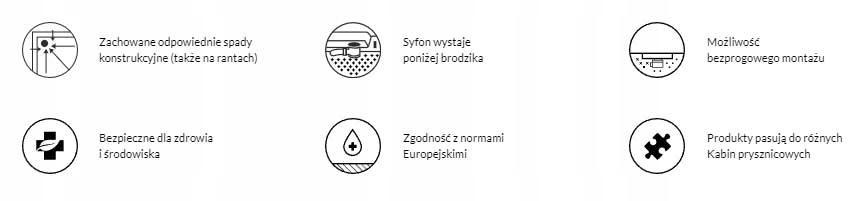 SCHEDPOL Brodzik akrylowy Caspar New Standard Plus Black Stone 80x120x4,5cm