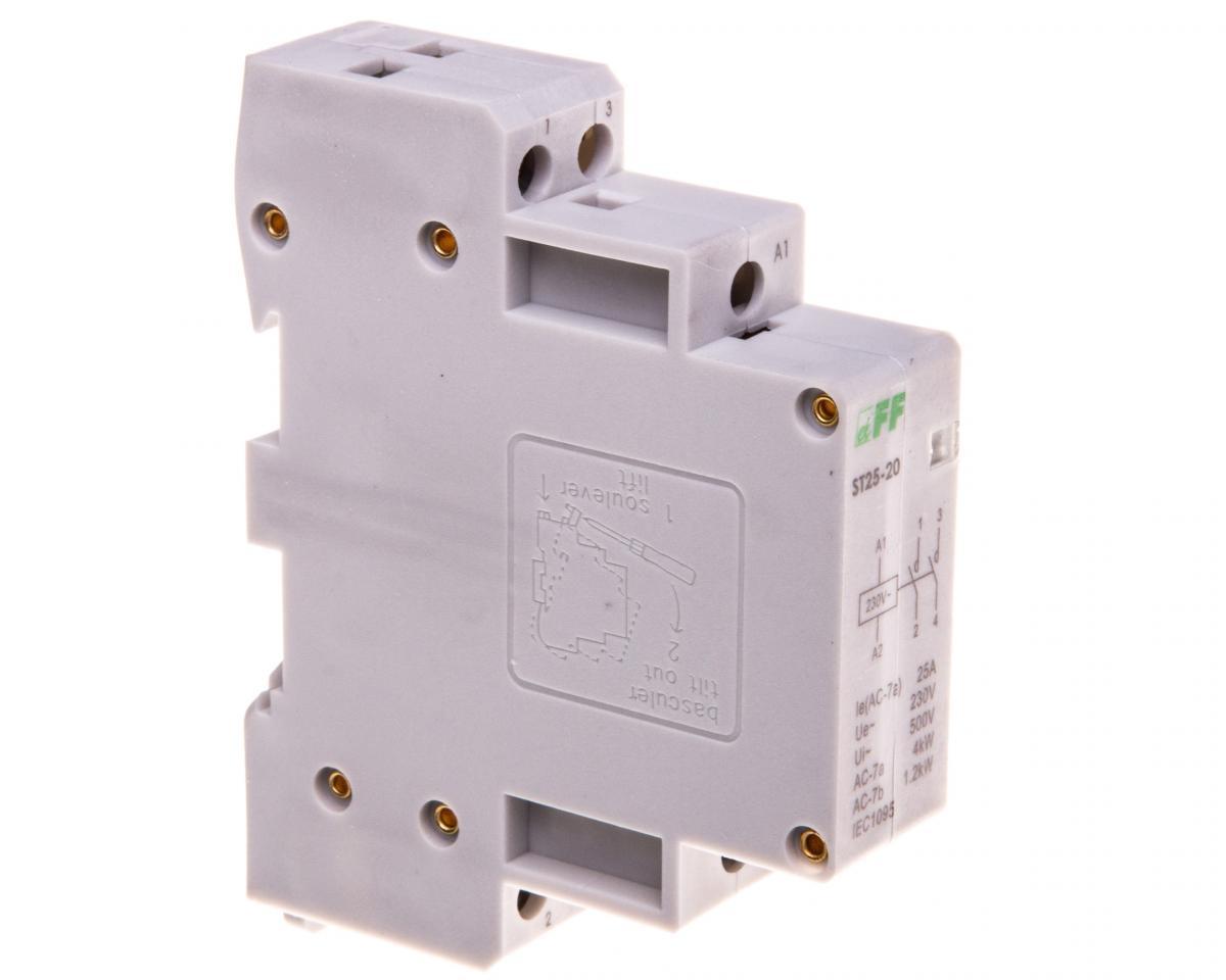 Stycznik modułowy styki 2NO I=25A napięcie cewki U=230V AC 1 moduł ONNLINE