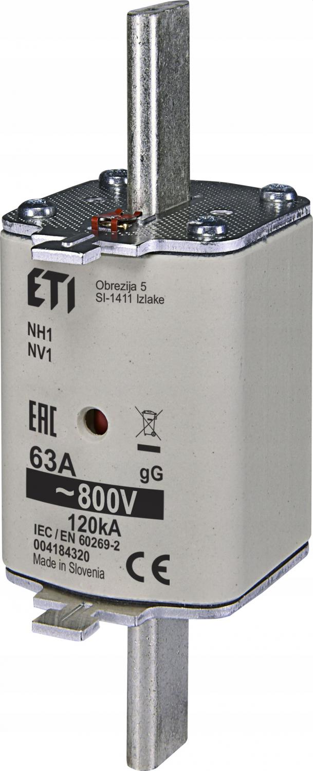 ETI Wkładka topikowa zwłoczna - 800V - KOMBI NH1 GG 160A/800V
