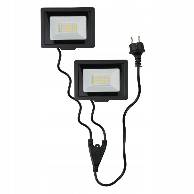 Naświetlacz LED na statywie, 2x50W, 7000lm, barwa 4000K, stopień ochrony IP
