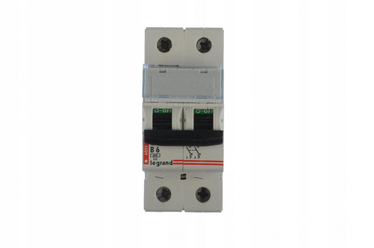LEGRAND Wyłącznik nadprądowy S 302 2P B 6A 6000A TX3