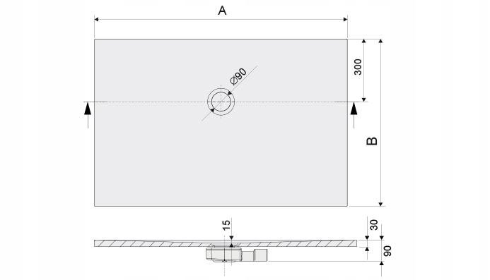 Brodzik min prostokąt 80x100x3 cm SANPLAST Open Mineral B-M/OPEN