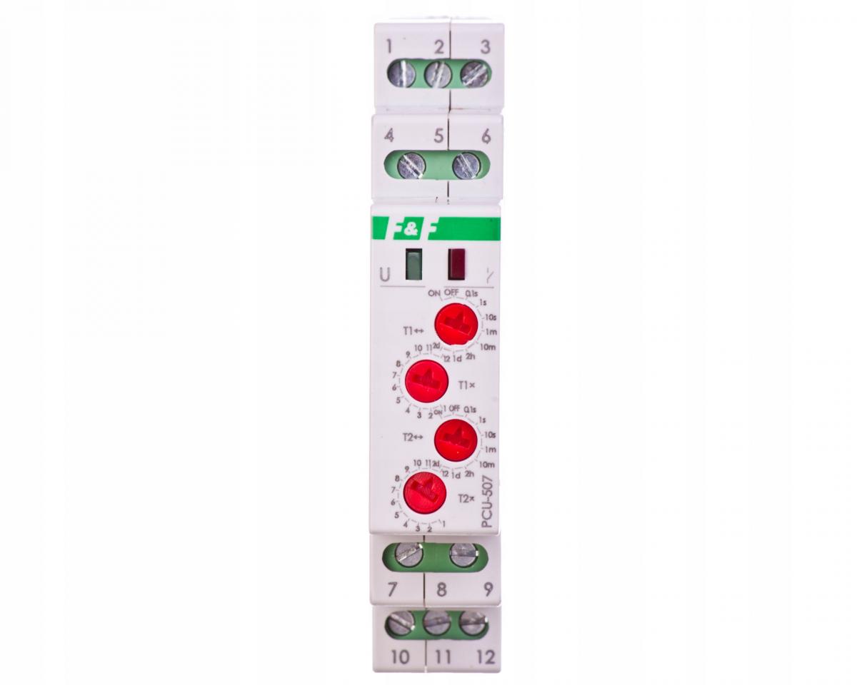 Przekaźnik czasowy 4-funkcyjny (nastawa 2 czasów T1 T3 PCU-507 24V uniwersa