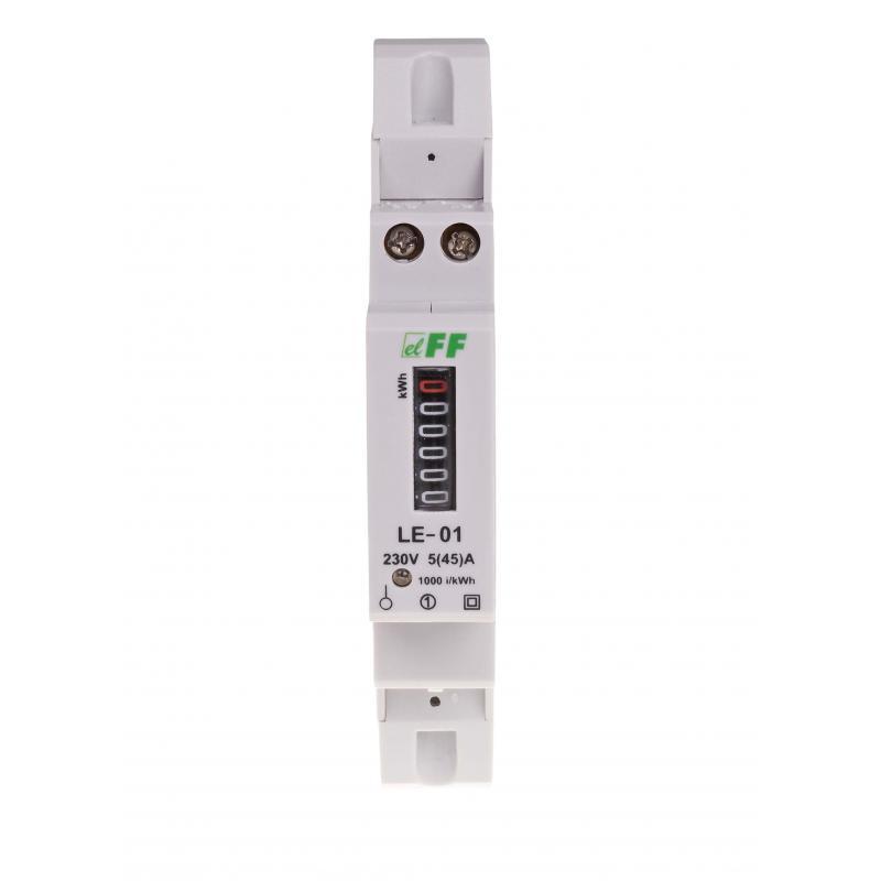 F&F Licznik energii elektrycznej LE-01 - jednofazowy, bębnowy, kl.1, 5(45)A
