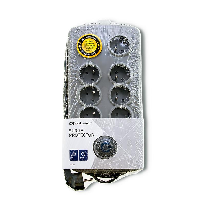 QOLTEC Listwa antyprzepięciowa Quick Switch 8 gniazd 2.5m