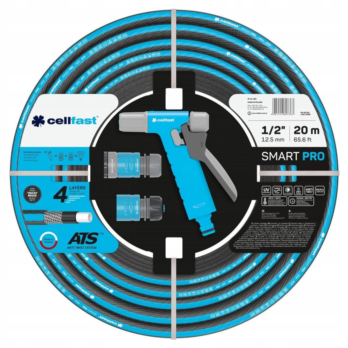 CELLFAST Zestaw Smart 20 mb 3/4 wąż zraszacz HYDRON, szybkozłącza