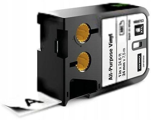 DYMO DYMO XTL taśma vinylowa trwała (24 mm), czarna na białym 7m długości