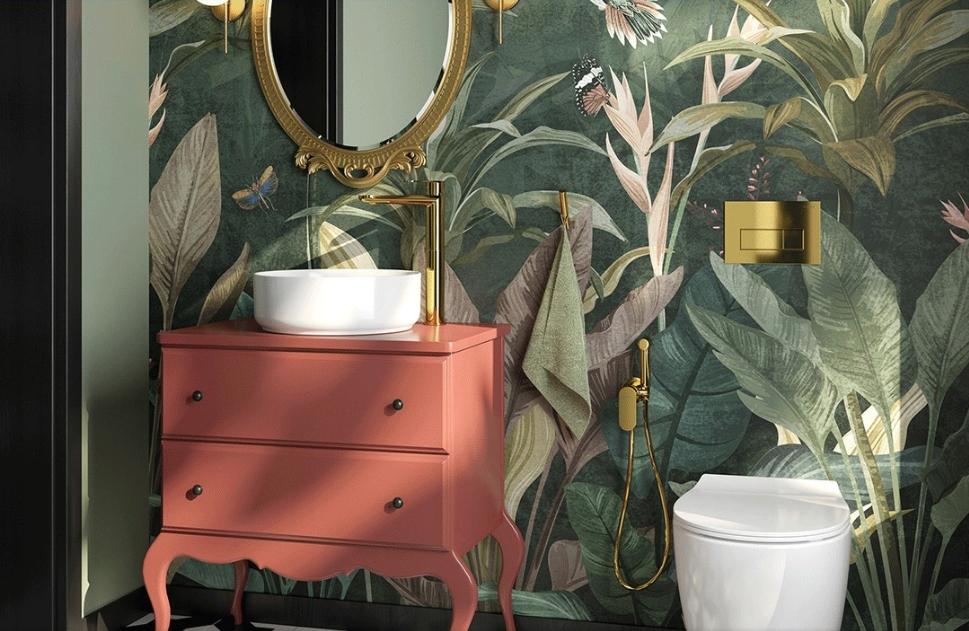 DEANTE Bateria bidetowa podtynkowa ze słuchawką typu bidetta Alpinia, złoty