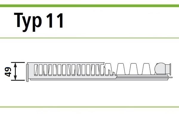 Grzejnik INVENA C11 600x1000 C 11 Boczny