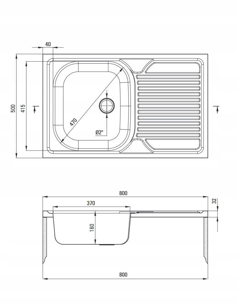 DEANTE Zlewozmywak Tango 1-komorowy z ociekaczem DEKOR ZM5_3110 48h