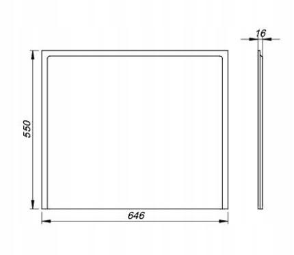 KOŁO Obudowa do wanny 70cm boczna z MDF 650 x 550 mm GEBERIT Uni 2