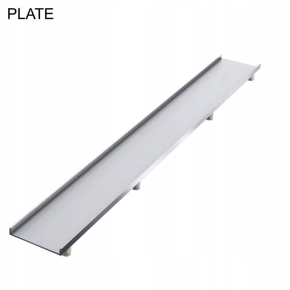 Odpływ liniowy STANDARD - SET z rusztem do zabudowy płytkami 100x8x9,5. ZES