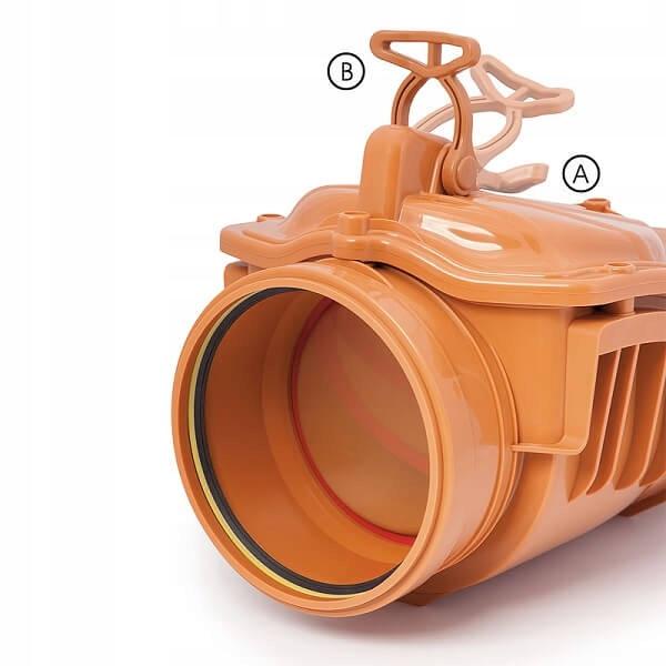 Zasuwa burzowa PP DN 110 jedno klapowa typ1 kanalizacja zewnętrzna