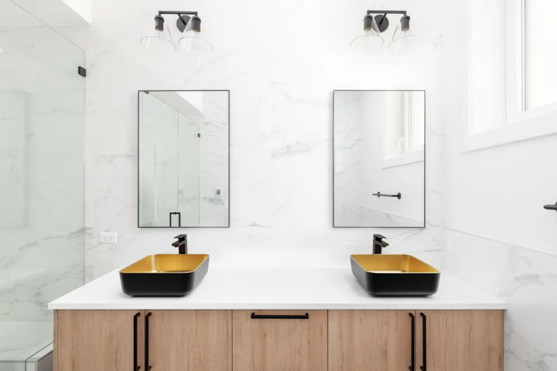 Umywalka nablatowa INVENA MALAGA CZ. ZŁOTA MAT 48h