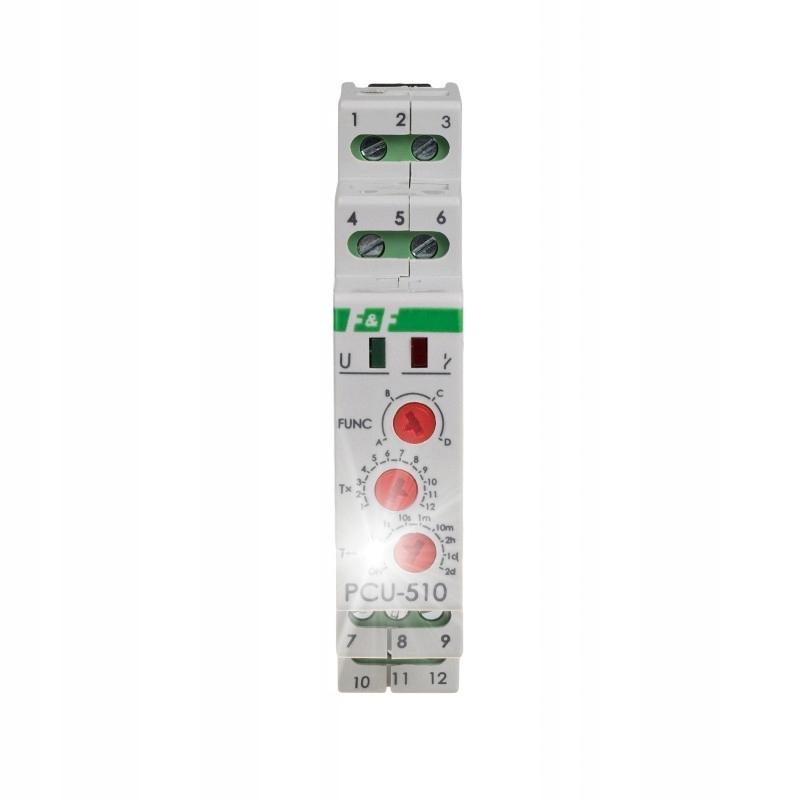 Przekaźnik czasowy PCU-510DUO, napięcie zasilania 230VAC, 24VAC/DC, 2×NO/NC