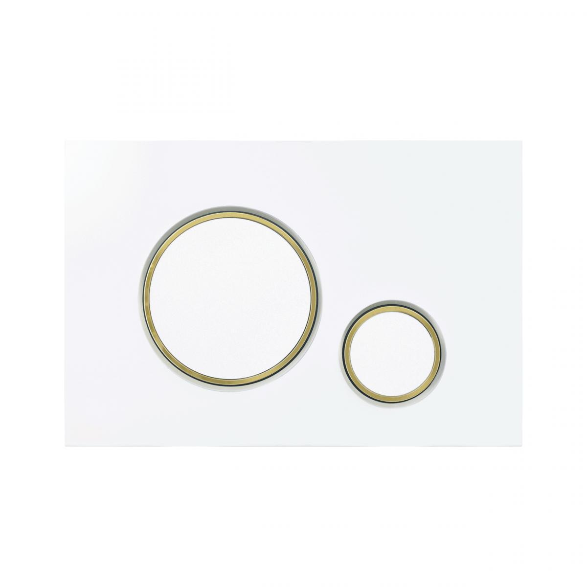 Przycisk sterujący ALCADRAIN THIN do systemów podtynk biały połysk/złoty