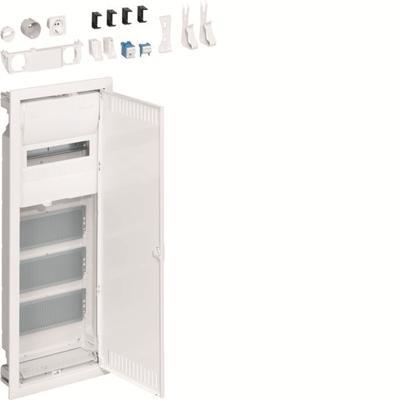 HAGER Rozdzielnica hybrydowa p/t, 12M, 3x płyta montażowa, 1x gniazdo 230V