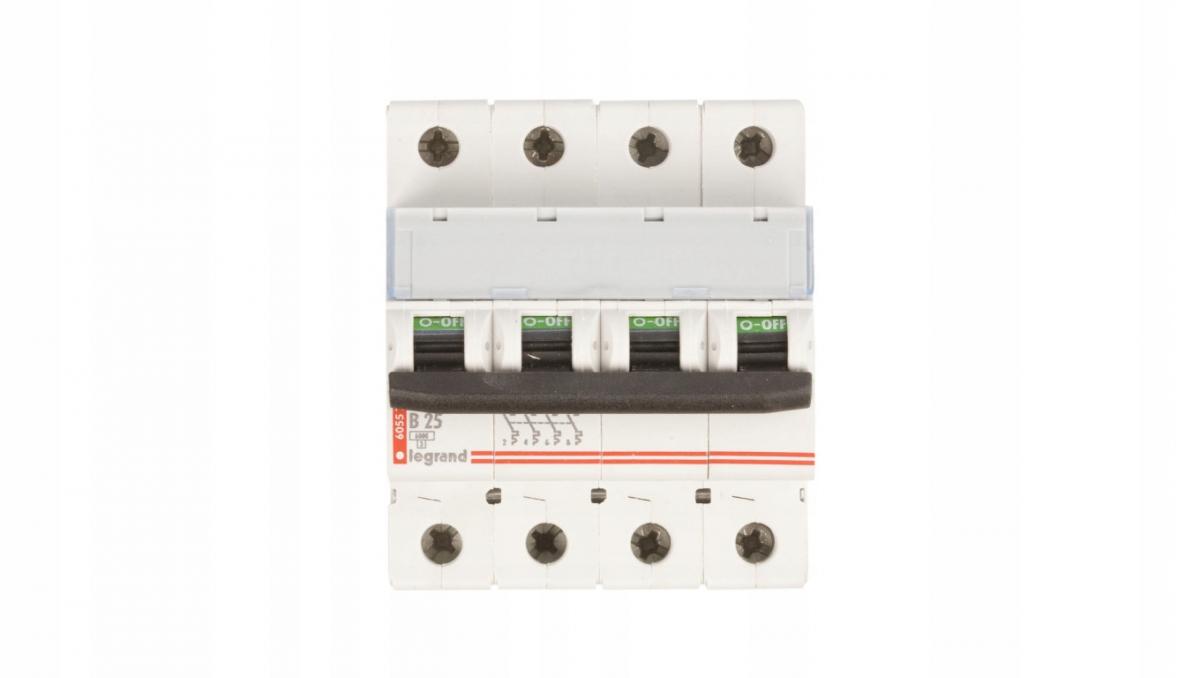 LEGRAND Wyłącznik nadprądowy S 304 4P B 25A 6000A TX3