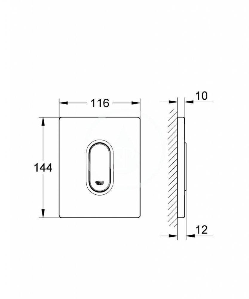 GROHE PŁYTKA ARENA COSMOPOLITAN CHROM MAT PISUAR