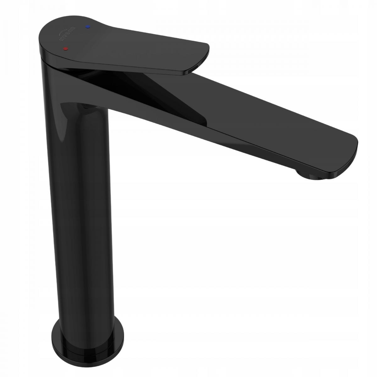 INVENA BATERIA UMYWALKOWA WYSOKA ALONIA INVENA TREND, CZARNY POŁYSK