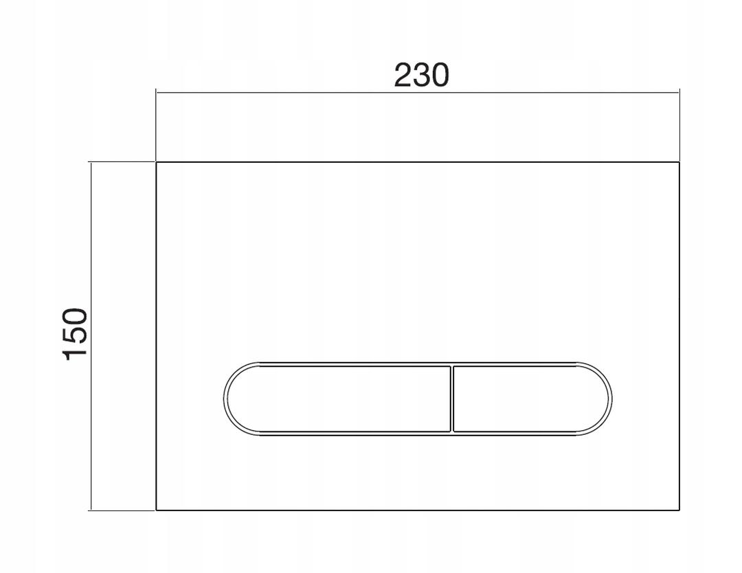 Przycisk spłukujący GEBERIT Slim do stelaża podtynk SLIM2 biały 230x150x50