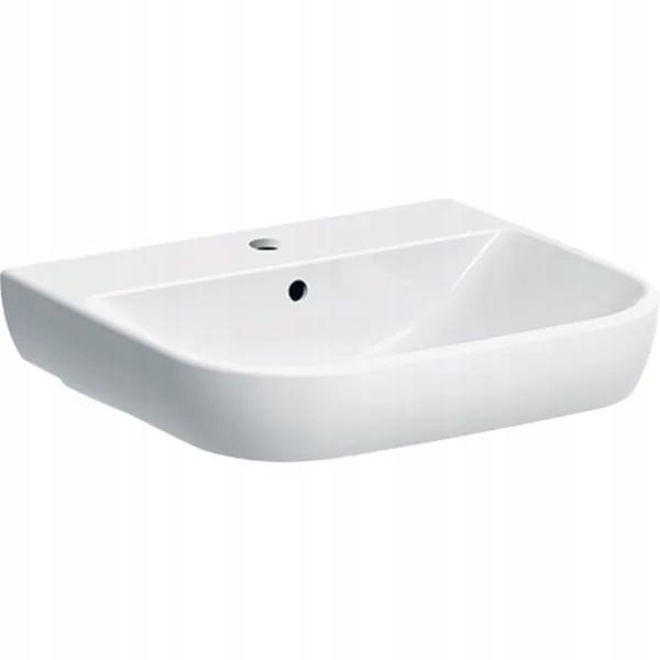 Umywalka Smyle, B55 cm, H16.5 cm, T48 cm, z przelewem, z otworem na baterię
