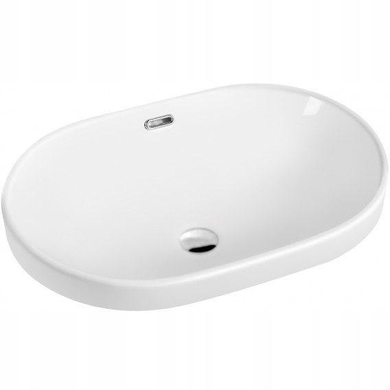 INVENA UMYWALKA WPUSZCZANA W BLAT EGINA 60 CM OWALNA