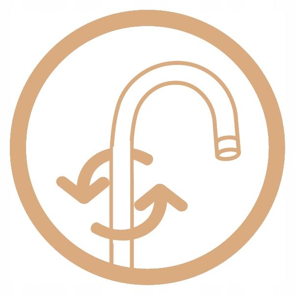 INVENA BATERIA ZLEWOZMYWAKOWA MOONLIGHT INVENA TREND CZARNA / ROSE GOLD