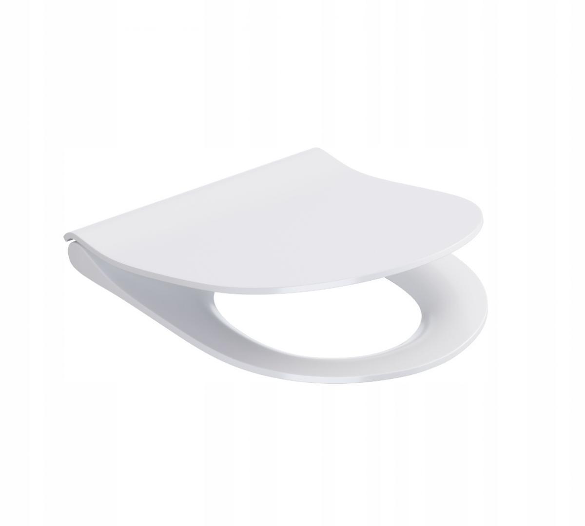 Deska sedesowa City Oval Slim, duroplast antybakteryjna, system wolnego opa