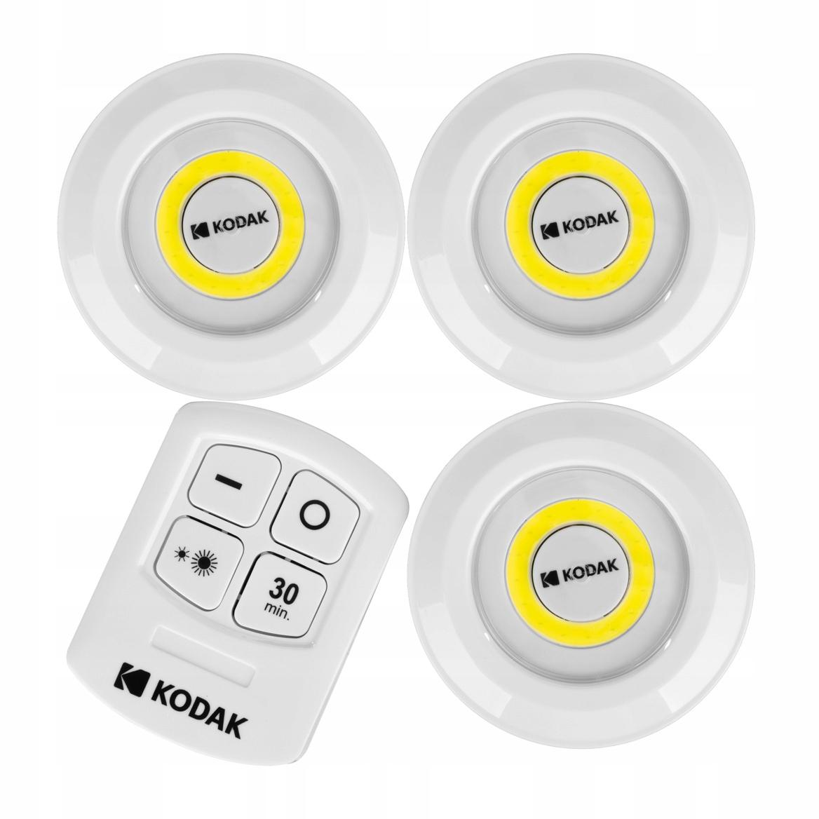 3Lampki KODAK LED Home Bezprzewodowe z pilotem