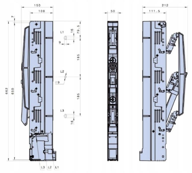 JEAN MUELLER Rozłącznik bezpiecznikowy SL00-3X3/185/F