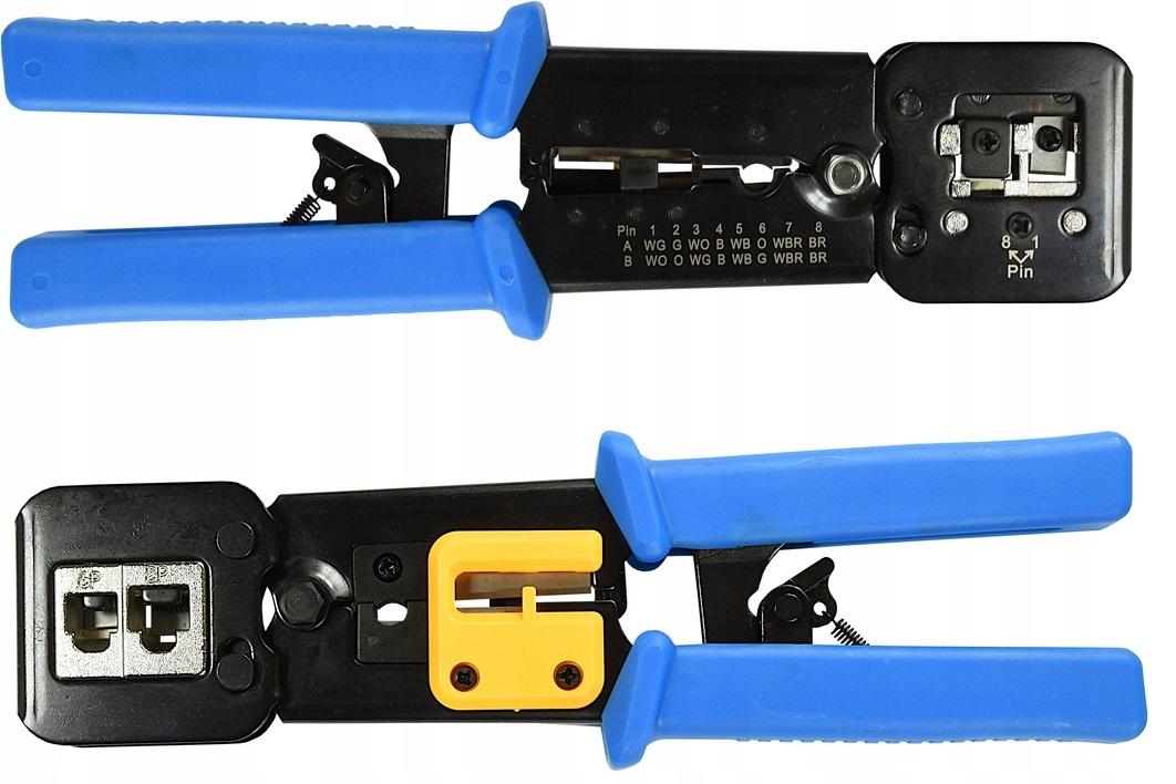 Zaciskarka 8P/6P/4P (RJ45/RJ12/RJ11) do wtyków przelotowych typu EZ ALANTEC