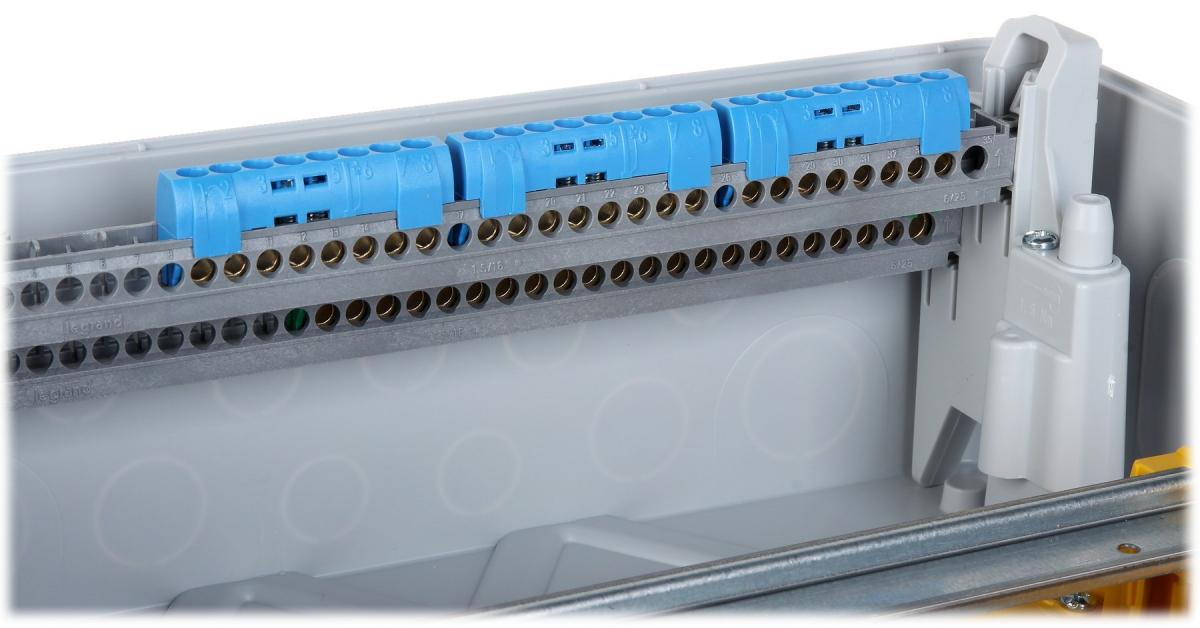 Rozdzielnica natynkowa RN65 IP65 z listwami 3x12 modułowa (36 modułowa)