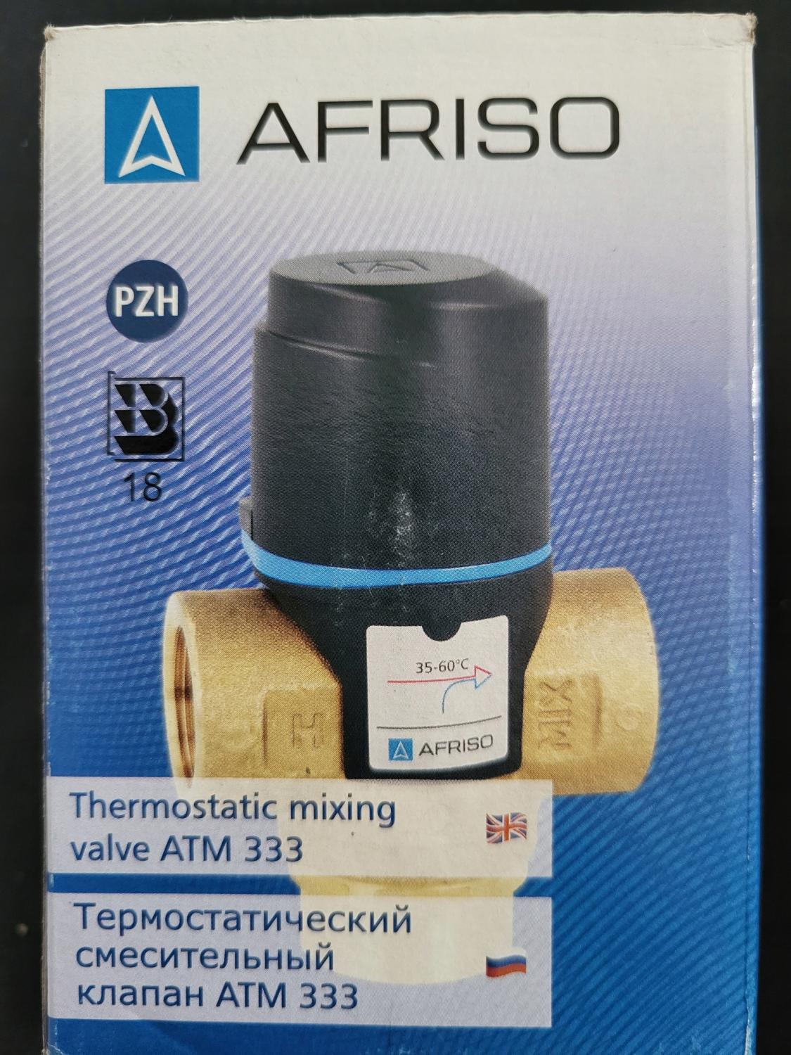 Zawór mieszający termostatyczny ATM 333 DN 20 3/4 GW 10 bar Kvs 1.6 35-60°C