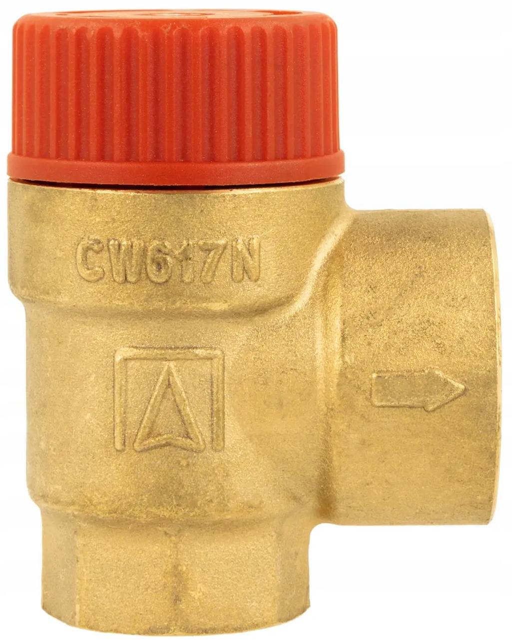 AFRISO Zawór bezpieczeństwa MS 1/2 cala x 3/4 cala 2 bar do instalacji C.O.