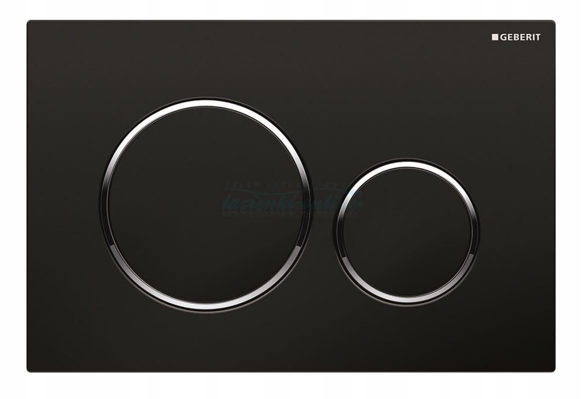 Przycisk uruchamiający GEBERIT Sigma20 okrągły przedni czarny mat /chrom bł