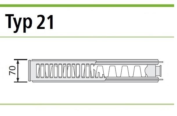 Grzejnik POLSKI STALOWY INVENA RAL 9005 C21 600x1000 C 21 Boczny CZARNY