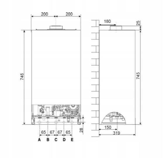 Kocioł gazowy 2-funkcyjny z otwartą komorą spalania 24 kW ARISTON CLAS